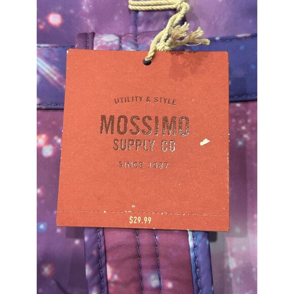 Mossimo Supply Co Galaxy Print Backpack Purple Adjustable Straps Zipper Pockets - Picture 6 of 12